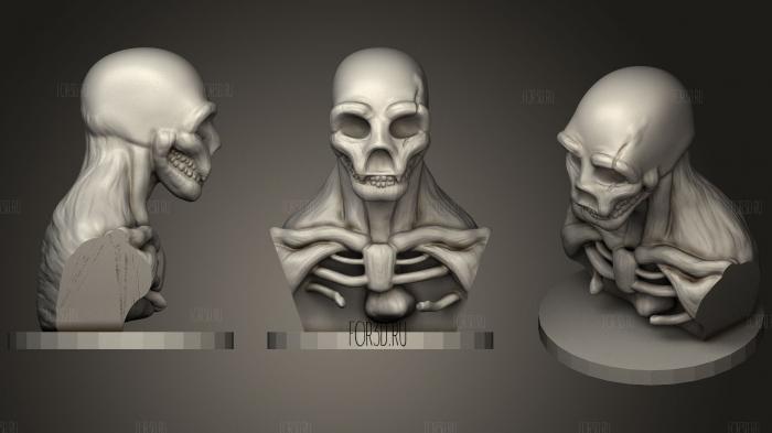 Skull Full Of Heart stl model for CNC